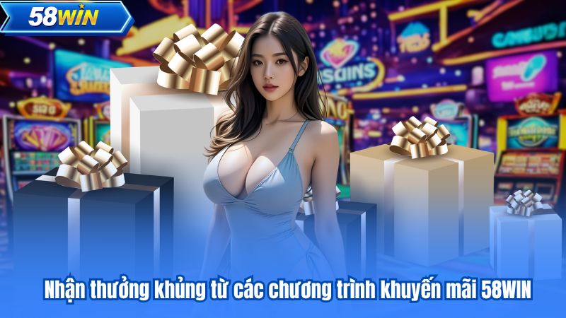 Nhận thưởng khủng từ các chương trình khuyến mãi 58WIN